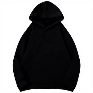 เสื้อฮู้ดโอเวอร์ไซส์ผู้ชาย สีแดงล้วน ผ้าฝ้ายถัก สวมใส่สบาย แขนยาว มีกระเป๋า เหมาะสำหรับฤดูใบไม้ร่วง ปี 2027 - Product Image 5