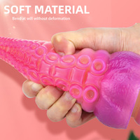 Plug anal en silicone en forme de pieuvre, dégradé de couleurs, avec insertion progressive, pour hommes et femmes, jouet sexuel pour adultes, dispositif de masturbation