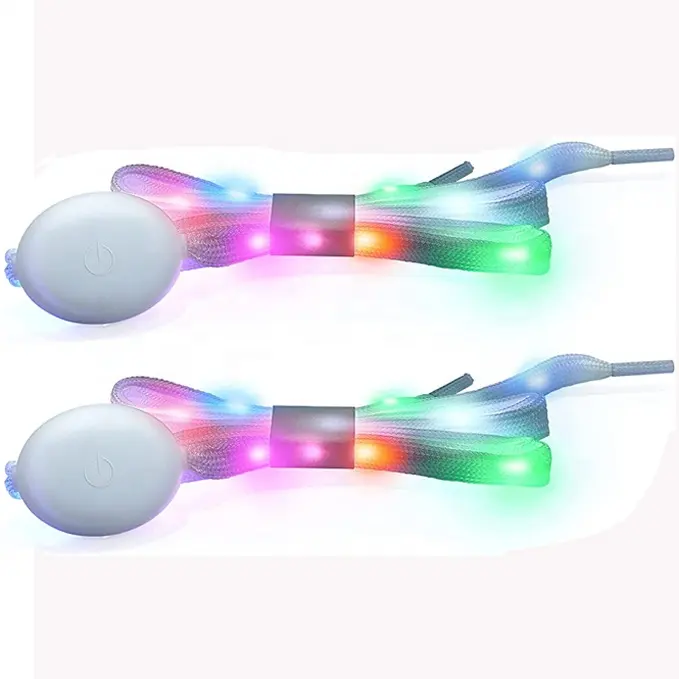 Multi color LED Light Up Shoe Laces Nylon LED Shoelaces with Flashing Shoe Laces for Party Favors Hip-hop Dancing