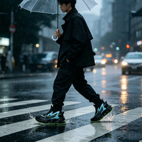 Chaussures de marche légères et respirantes pour hommes, style Mecha Blade, avec logo personnalisé, en maille, à lacets, anti-choc, en coton uni, directement de l'usine