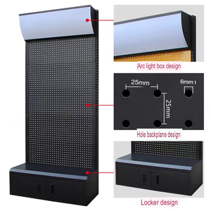 Expositor de Metal Resistente con Panel Perforado, Estante de Exhibición de Acero para Exhibiciones Promocionales en Ferreterías y Supermercados - Product Image 4