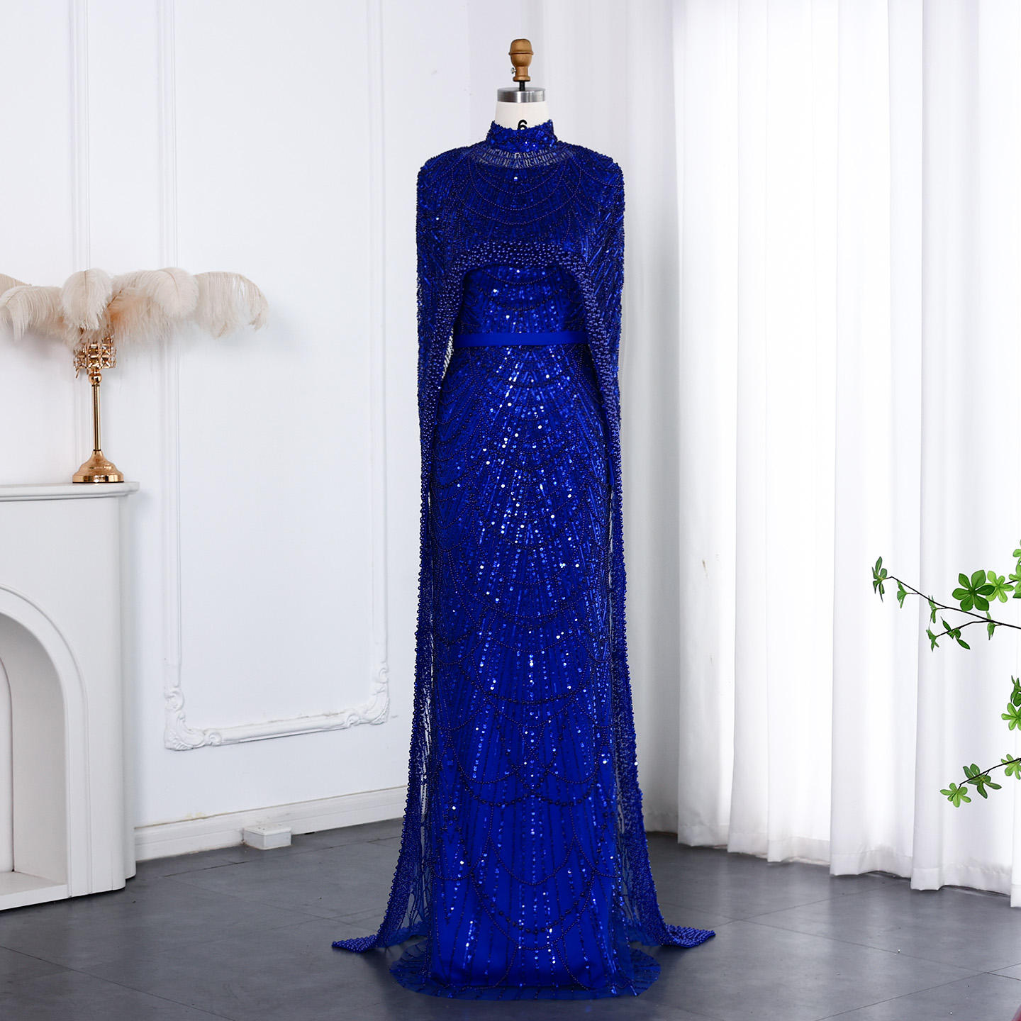Gown Styles Royal Blue Lace Dress For Wedding Guest Elegant
