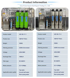 Sistema di Trattamento Acqua a Osmosi Inversa ad Alta Efficienza, Flusso di Scarico 1000L/h per Filtraggio Acqua Fluviale, Precisione 0,0001 Micrometri - Product Image 5