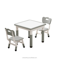 Table d'activités créatives moderne et réglable en hauteur pour enfants, avec chaise carrée pour tout-petits, idéale pour la maison, le bureau, l'école et la chambre à coucher