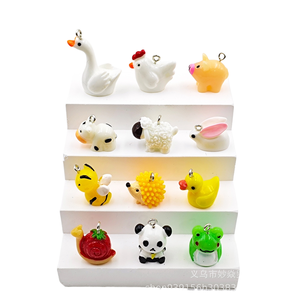Los colgantes de animales acrílicos más vendidos de Miaoys, pato, ganso y oso en 3D de dibujos animados, piezas de accesorios para bricolaje. - Product Image 2
