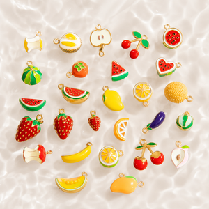 Colgante de Frutas DIY Hecho a Mano al por Mayor, Chapado en Oro de 18K, Aleación de Acero Inoxidable, Pequeños Dijes de Moda, Joyería de Tendencia - Product Image 2