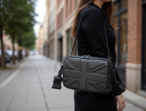 Borsa a tracolla da donna in plastica, 7 pollici, stile inglese, impermeabile, con chiusura a zip, per tutte le stagioni - Product Image 2