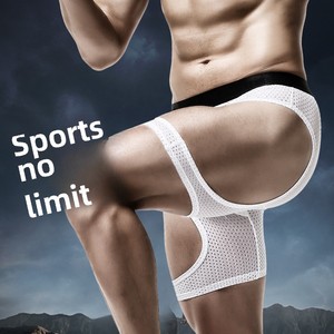 Boxer da uomo XL tessuto in maglia antiusura in Nylon con taglio di seta di ghiaccio pantaloncini attillati sportivi da corsa a vita media Boxer di grandi dimensioni - Product Image 5