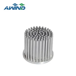 Custom Size Anodized 20W 50W 100W 200W Led Bulb Lamp Sunflower Aluminum Circular Aio Heatsink For Black Round Profile Heat Sink