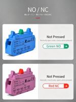 Tombol Sakelar Fungsi Reset Otomatis Start/Stop Fungsi Latching Kepala Datar Sementara Tombol Tekan Normal Terbuka Catu Daya 22mm
