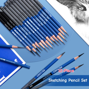 Ensemble de crayons à dessin en bois noir 2H 2B HB - Marque <span class=keywords><strong>PICASSO</strong></span> - Product Image 2