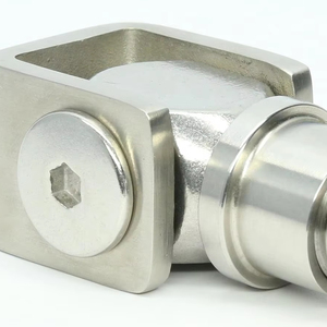 Charnière de portail courte réglable <span class=keywords><strong>M16</strong></span> en acier inoxydable avec écrou à souder pour portails de jardin et clôtures - Product Image 2