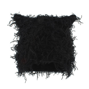 Pengiriman cepat Wanita Pria telinga kucing lucu desain fantastis musim gugur musim dingin hangat rajut rambut liar Grassy topi Beanie untuk dewasa - Product Image 6