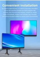 Tableau blanc interactif intelligent LED 4K de 43/55/65/75/86/98 pouces, tactile 20 points, 120 Hz, stockage SSD pour salles de réunion - Android Windows OS