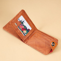 Dompet Kartu Lipat Gaya Bisnis Vintage Motif Dolar AS, Banyak Slot, Tempat SIM, Multifungsi, Bahan PU Kanvas, Pendek, Pria