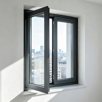 Ventana de Aluminio y Vidrio Abatible para Oficina Comercial, Resistente a la Intemperie, Anti-deformación y de Bajo Mantenimiento
