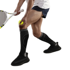 JINGBA SUPPORT Chaussettes de compression personnalisées à bout ouvert 20-30 mmHg, soutien de la cheville et du mollet pour la circulation, la récupération, les périostites tibiales, la sécurité et le fitness - Product Image 1