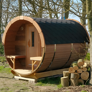 الأكثر مبيعًا 4 أشخاص في الهواء الطلق دلو الأرز الأحمر الكندية غرفة ساونا مقصورة شخصية صلبة - Product Image 6