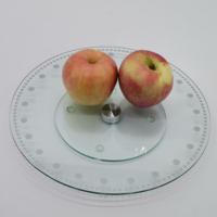 Plateau tournant paresseux de 12 pouces en verre trempé, plateau de service/Table à manger (transparent)