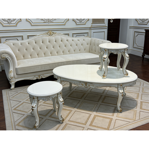 Juego de <span class=keywords><strong>Mesa</strong></span> de <span class=keywords><strong>Centro</strong></span> de Lujo Real, Contemporáneo, Ajustable en Altura, Dorado, Grande, de Madera, para Sala de Estar - Product Image 1