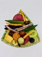 Groothandel Import Hanwei Zoute Vacuümgefrituurde Halfzachte Fruit- & Groentechips OU KOSHER Gecertificeerd in Zak