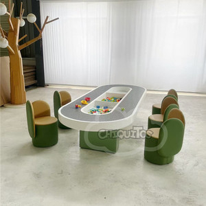 Table et chaise en blocs de construction Chiquitos, table multifonctionnelle pour enfants, table éducative pour l'apprentissage et le jeu - Product Image 5