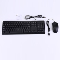 Clavier et souris USB filaires 1200 DPI, mini combo électronique pour ordinateur, idéal pour le bureau, la maison et les gamers