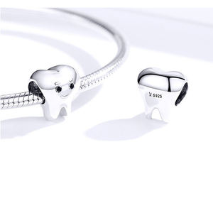 Breloques pour Bracelet en perles en argent Sterling 925, accessoires en émail, pour fabriquer un joli œil de bébé, dentiste, 1 pièce - Product Image 1