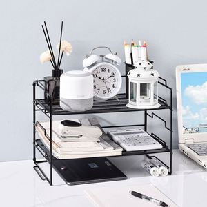 Iron Art Metal Mesh Wall Hanging Rack Five Story Newspaper and Magazine Storage Rack <b>A4</b> <b>File</b> Rack Office Storage - Product Image 1