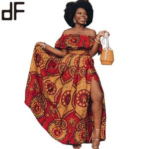 Abiti e Gonne Africane alla Moda per Donna, Gonna Lunga Plissettata Elasticizzata, Gonna Dashiki Africana Stampata per Adulti <span class=keywords><strong>DF</strong></span> - Product Image 4