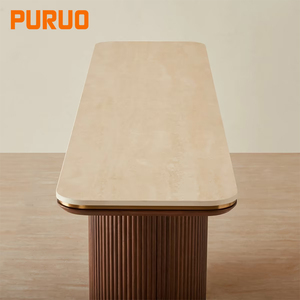 Consolle Decorativa per <span class=keywords><strong>Ingresso</strong></span> Hotel PURUO in Pietra Naturale con Piano in Marmo Nero Antico, Dimensioni Personalizzabili, per <span class=keywords><strong>Soggiorno</strong></span> Villa - Product Image 4
