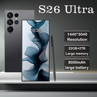 Smartphone Android S26 Ultra de Alta Resolución, Batería Grande de 8000mAh, CPU de Diez Núcleos, Cámara de Belleza de 108MP