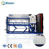 Machine à glace industrielle commerciale Koller en vente, 2t/jour, machine à fabriquer de la glace en bloc, congélateur
