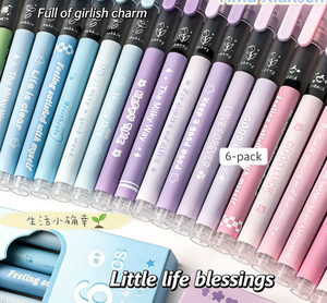 Stylos gel à pointe fine 0,5 mm couleur macaron, séchage rapide, 6 pièces <span class=keywords><strong>en</strong></span> boîte pour l'école, le <span class=keywords><strong>bureau</strong></span>, vente <span class=keywords><strong>en</strong></span> <span class=keywords><strong>gros</strong></span> - Product Image 4