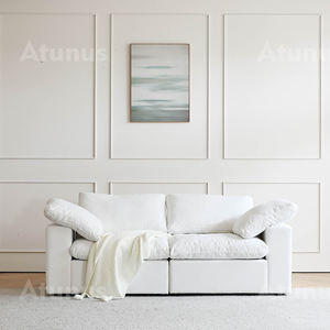 ATUNUS客厅家具现代现代布艺双人沙发白色爱心双座躺椅沙发套装 - Product Image 2