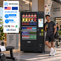 Distributeur automatique de snacks RUNYANG personnalisé, en libre-service, réfrigéré, avec écran tactile intelligent pour aliments et boissons