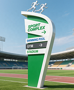 Kim loại bên ngoài freestanding wayfinding trụ cột pylon dấu hiệu Đường Phố định hướng thông tin tin nhắn hướng dẫn đường phố Totem dấu hiệu Hội Đồng Quản Trị - Product Image 1