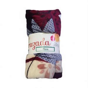 Parure de lit Razada, taille matrimoniale, motif floral patchwork, tissu polaire soyeux, 10 pièces - Product Image 1