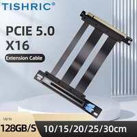 TISHRIC Câble Riser PCIE 20/30 à Angle Droit de 10/15/5.0 cm pour GPU Gen 5 Montage Vertical X16 Vitesse 128 GB/s Compatible avec PCIe 4.0