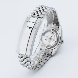 Reloj Mecánico con Esfera Turquesa, Reloj de Pulsera de Acero Inoxidable, Bisel Acanalado, Visualización de Fecha, Logotipo Personalizado para Hombre - Product Image 6