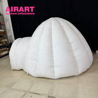 Tente gonflable mignonne d'igloo blanc gonflable pour des secteurs d'activité d'enfant pour l'usage d'intérieur et extérieur