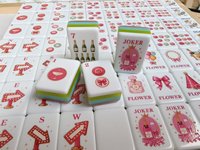 Nouveau jeu de Mahjong américain rose rêveur 2026, ensemble complet de 160 pions en acrylique de haute qualité, moderne et portable, idéal pour les cadeaux de fête