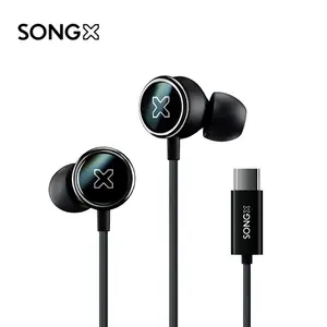 Premium Sound Quality Semi- in-ear Earphone Wired Earbuds With Microphone MIC Earphone