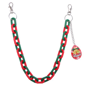 โซ่คล้องกางเกงคริสต์มาส สีแดงเขียว อะคริลิค โซ่คาดเอว สไตล์ฮิปฮอป แฟชั่นฤดูหนาวสำหรับวัยรุ่น - Product Image 5