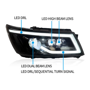 Gruppo Fari a LED per Dodge Journey 2009-2019 con Lente Proiettore, DRL e Indicatore di Direzione Dinamico, Accessori Auto - Product Image 6