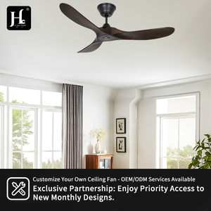 <b>Ceiling</b> fan household fancy 52 inch wooden blade DC motor unlit <b>ceiling</b> fan with <b>remote</b> <b>control</b> - Product Image 5