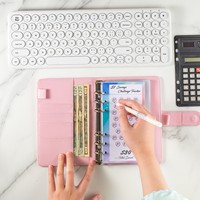 Carnet de budget et de défi d'épargne A6 en similicuir à feuilles mobiles, pour la gestion des dépenses, idéal comme cadeau