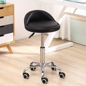 Moderno simple corto ajustable giratorio taburete <span class=keywords><strong>de</strong></span> bar silla con cuero <span class=keywords><strong>de</strong></span> la PU y la rueda extraíble - Product Image 4