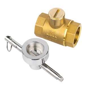 Shanghai Lianggong 1 pouce DN20 manuel haute température chauffage robinet à boisseau sphérique antivol serrure magnétique 4/<span class=keywords><strong>6</strong></span> Points compteur d'eau en cuivre - Product Image 1