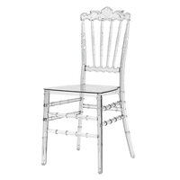 Chaise Chiavari Napoléon en résine transparente moderne, chaise de banquet de luxe pour mariage